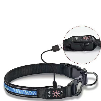Verstelbare USB oplaadbare super helder veiligheidslicht Led honden kraag voor actieve honden