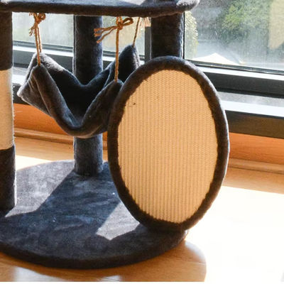 Voordelen Hout Modern Kat Sisal Scratcher Multi Level Kat Klim Frame en Hammock