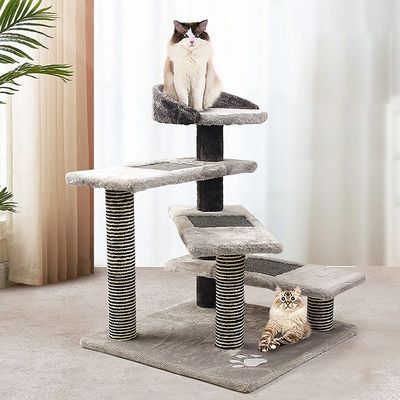 5 verdiepingen Kattenwoning met Sisal krabbelpalen Katten klimtoren