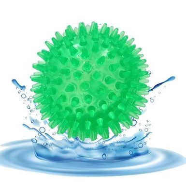 Gepersonaliseerd logo Acceptabel Bestseller TPR Squeaky Spike Ball Dog Toy voor honden en huisdieren