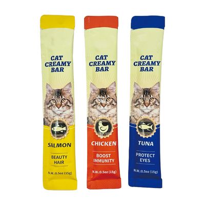Vers vlees Snack Cat Strip Drie smaken tonijn Cat Hydratatie Pack voor de bescherming van de gezondheid