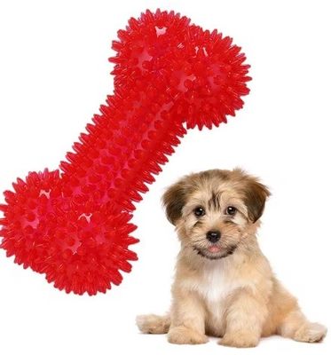 Honden zachte kauw speelgoed Duurzame TPR botvorm voor interactieve training en tandreiniging