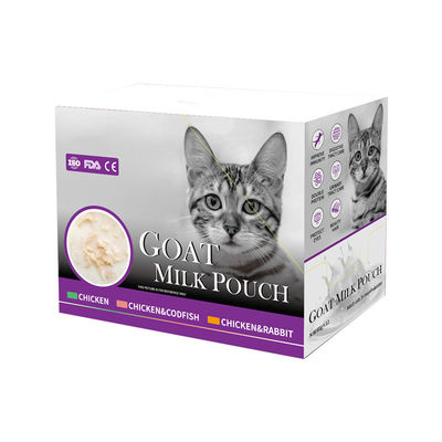 Katten Snacks Kip Konijn Kabeljauw Honden Lekkerheden Geitenmelk Poederzak Katten Vochtvoervoerder