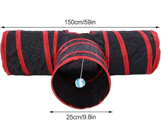 Veilige en duurzame vouwbare troeteldier tunnel polyester uitbreidbare katten speel tent interactief speelgoed