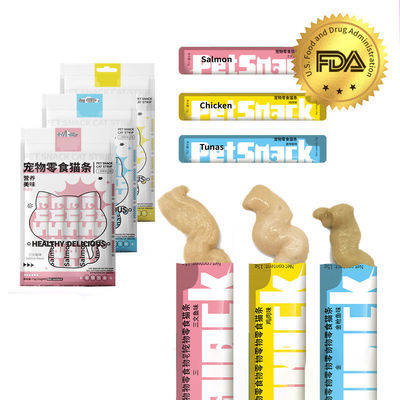 55% Vleesgehalte Kattenvoeding Alle levensfasen Zalm Kattenbehandeling Stick Voeding in zak