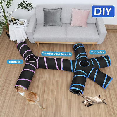 Veilig en duurzaam 3 Way 4 Way 5 Way Cat Tunnel Toy met het voordeel van zacht milieuvriendelijk