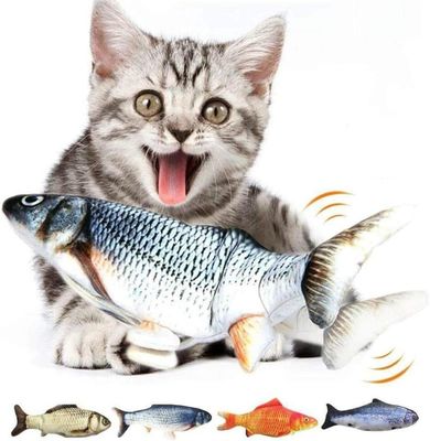 Catnip Plush Elektrisch verplaatsbaar vis-katten speelgoed voor duurzame en interactieve speeltijd