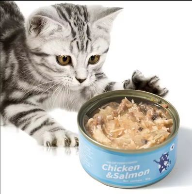 Persoonlijk label eiwitten natte ingeblikte kattenvoer voor gezondheid en meerdere smaken