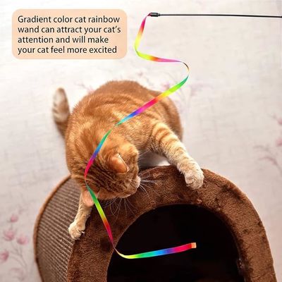 2024 Cat Teaser Stick Toy Plastic Cat Interactief Speelgoed Met Voordeel Van Lang Tijd