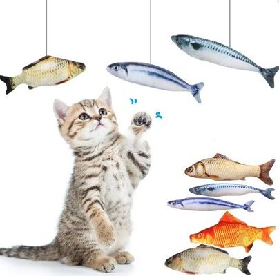 Interactieve kat grappig speeltje realistisch floppende vis kattenkruid kattenspeelgoed voor kleine dieren