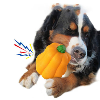 Grote pompoenspeelbal voor honden Duurzame TPR kauwbal voor training en tandenreiniging