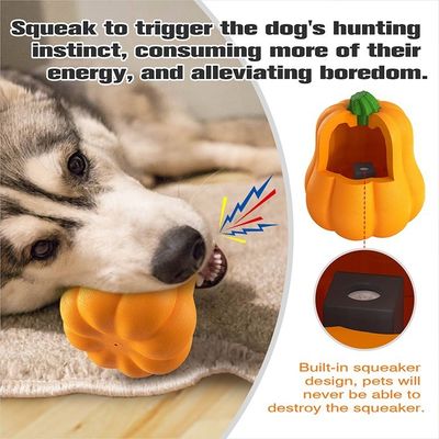 Grote pompoenspeelbal voor honden Duurzame TPR kauwbal voor training en tandenreiniging