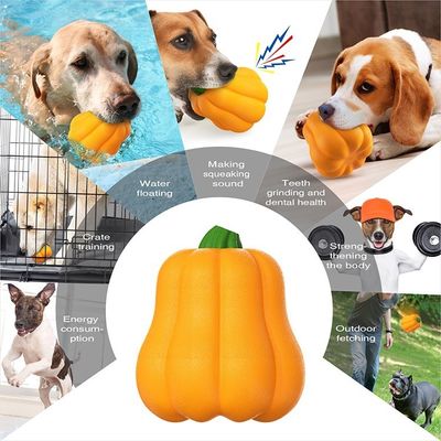 TPR Pumpkin Ball Shake Makes Giggle Sound Interactief hondenspeeltje voor herderschap en training