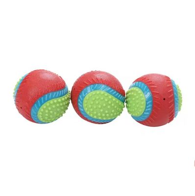 Medium Dog Bouncy Fetch Play Ball Duurzaam piepende speelgoed met zacht latex rubber