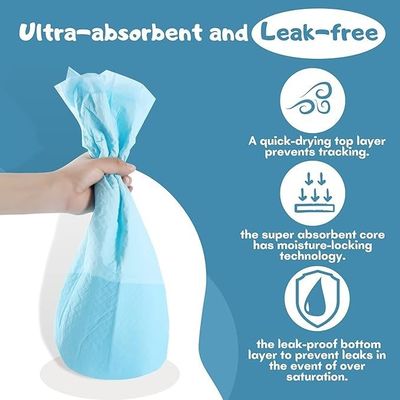 Eenmalige waterdichte puppy pads Sneldrogen Urinabsorptie 56*56cm