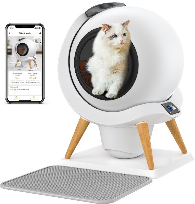 Grote zelfreinigende kattoiletbak in houten meubels voor ODM-ontwerpen