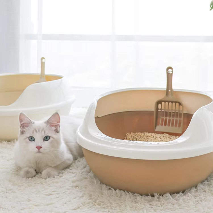 Cat litter box anti-splash huisdier hond toilet grote ruimte kat plastic kattenbak voor binnen