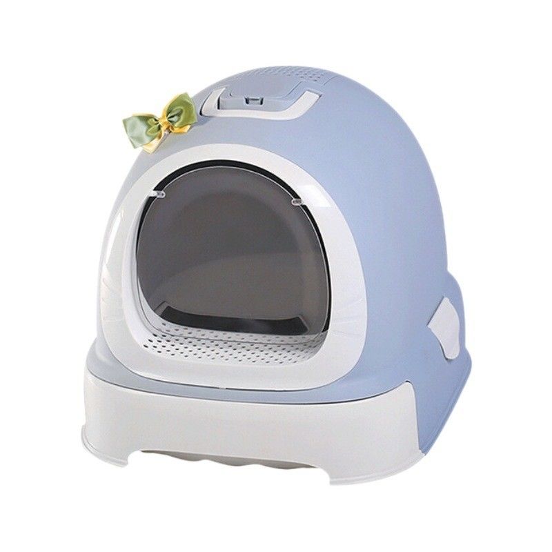 Eenvoudig schoonmaken Doraemon Design Kattenbak met Scooper en Deksel Voorkomen van Kattenbakverspreider