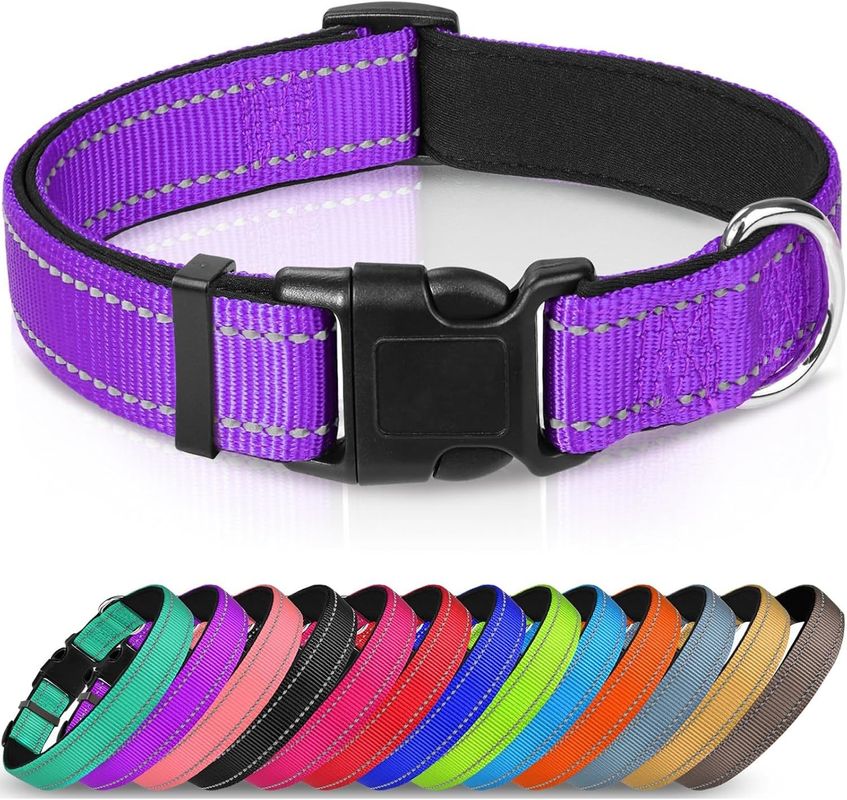 Gepersonaliseerd logo Zachte Neopreen hondenkraag ademend en comfortabel voor actieve honden