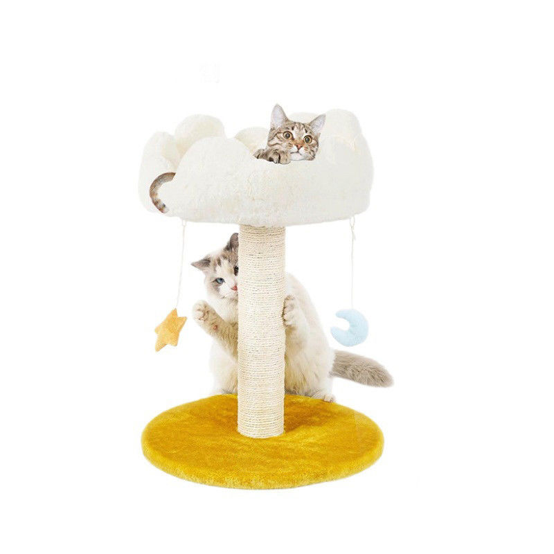 Plüsch Perk Lief kattenboom Witte wolk katten toren voor kleine katten en dieren