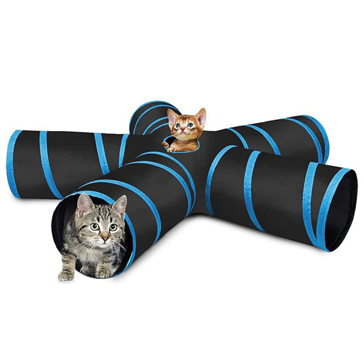 Stijl Populair Opvouwbaar Zachte Kat Cirkel Tunnel Speelgoed Vierkante Afneembare Felt Cat Scratcher Tunnel