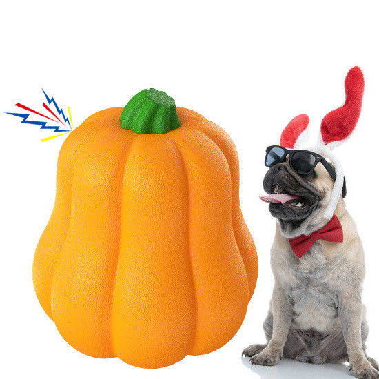 Grote pompoenspeelbal voor honden Duurzame TPR kauwbal voor training en tandenreiniging