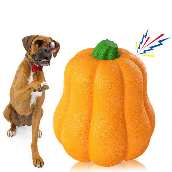 TPR Pumpkin Ball Shake Makes Giggle Sound Interactief hondenspeeltje voor herderschap en training